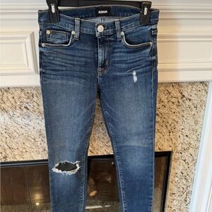 Hudson Jeans Blue Skinny Distressed Denim